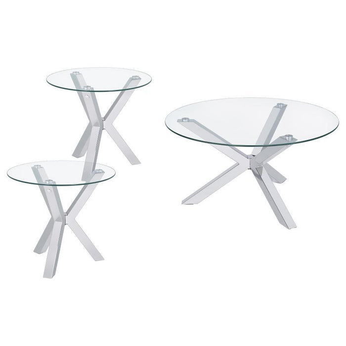 Kenzie - Round Coffee Table Set - Simple Home Plus