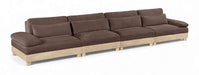 Turin - Chenille Fabric Upholstered Modular Sectional - Brown - Simple Home Plus