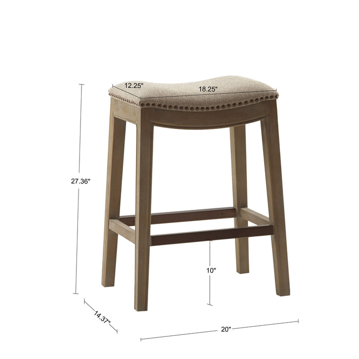 Belfast - Saddle Counter Stool - Linen