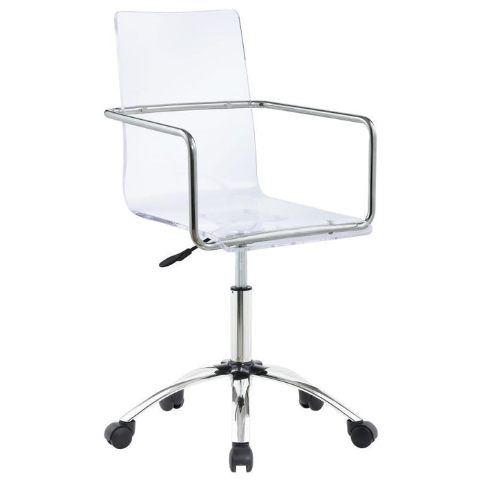 Amaturo - Acrylic Adjustable Home Office Desk Chair - Clear - Simple Home Plus