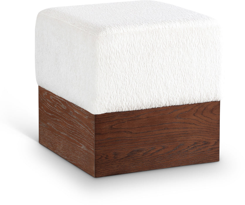 Havre - Ottoman / Stool With Brown Base - Simple Home Plus