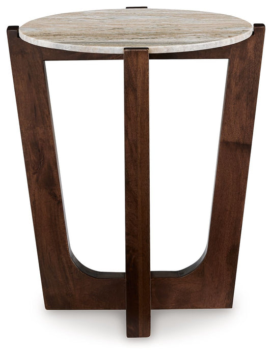 Tanidore - Warm Brown - Round End Table - Simple Home Plus