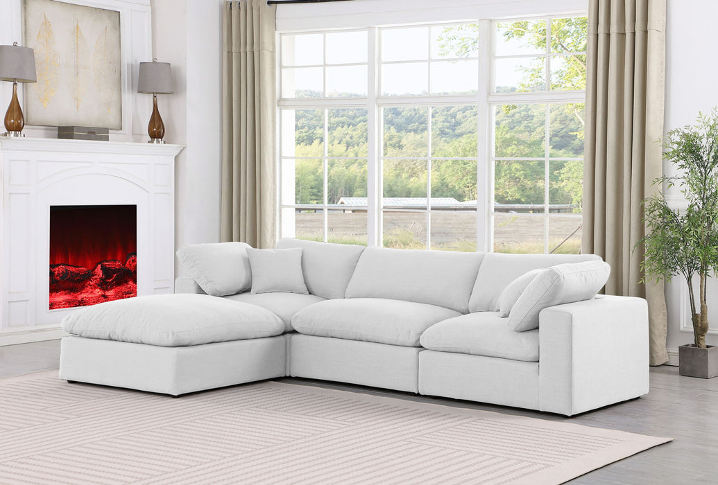 Comfy - 4 Piece Linen Fabric Modular Sectional With Chaise - Simple Home Plus