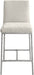 Reeves - Chenille Fabric Upholstered Counter Stool (Set of 2) - Silver Base - Simple Home Plus