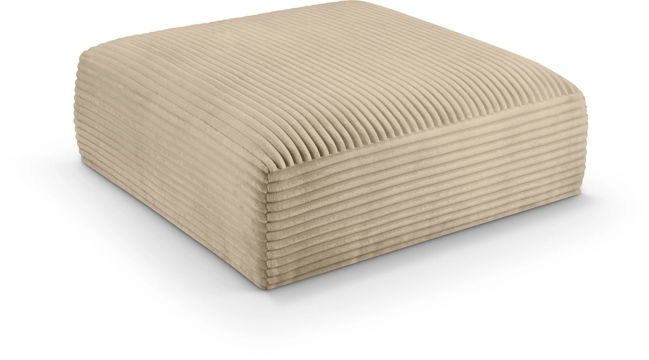 Shaggy - Fabric Ottoman Beige AS-IS - Simple Home Plus