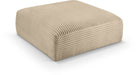 Shaggy - Fabric Ottoman Beige AS-IS - Simple Home Plus