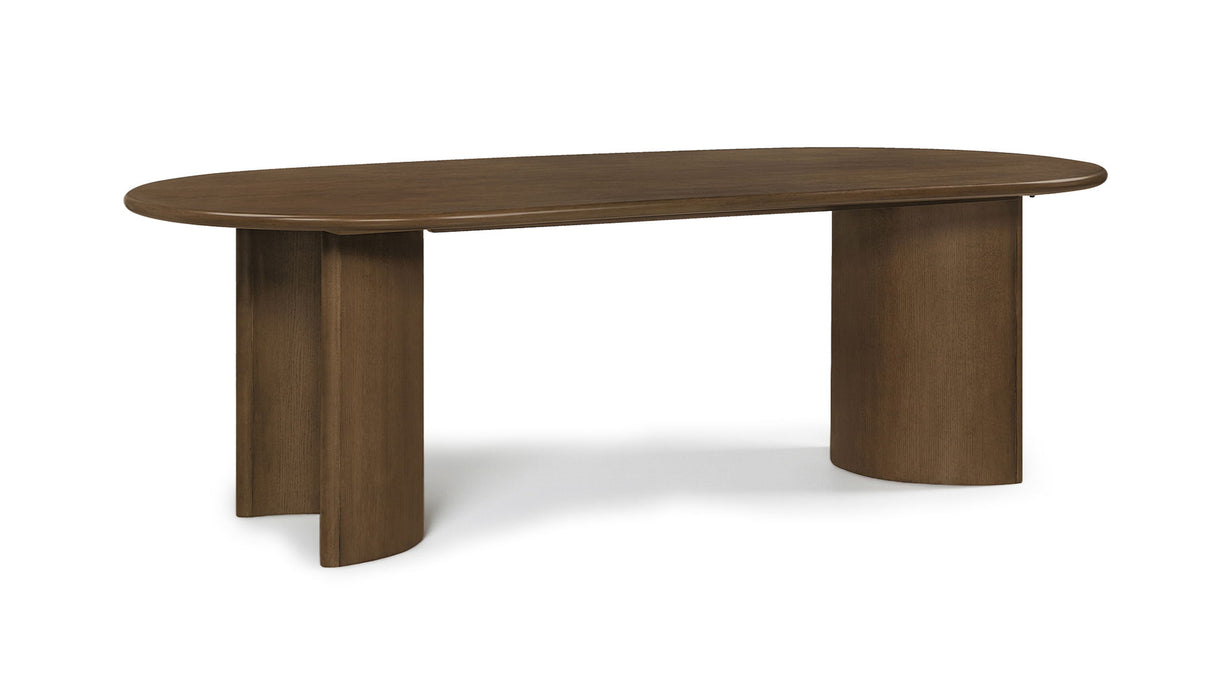 Caldra - Oak Veneer And Solid Wood Dining Table - Simple Home Plus