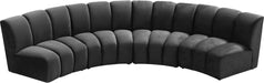 Infinity - 4 Piece Velvet Modular Sectional - Simple Home Plus