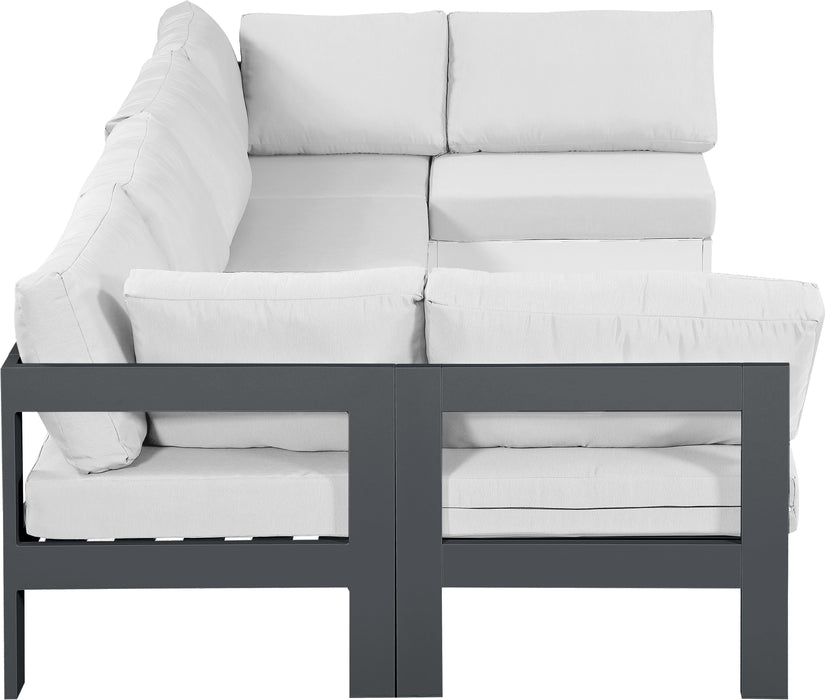 Nizuc - Outdoor Patio 6 Piece Modular Sectional With Gray Frame - Simple Home Plus