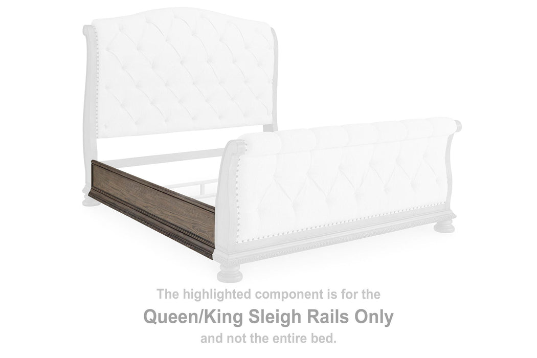 Ardenfield - Queen/King Sleigh Rails - Light Brown - Simple Home Plus