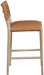 Andie - Vegan Leather Upholstered Counter Stool - Natural Base - Simple Home Plus