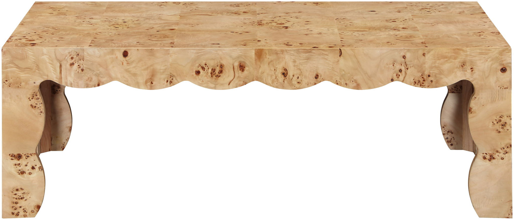 Vassa - Burl Veneer Coffee Table - Simple Home Plus
