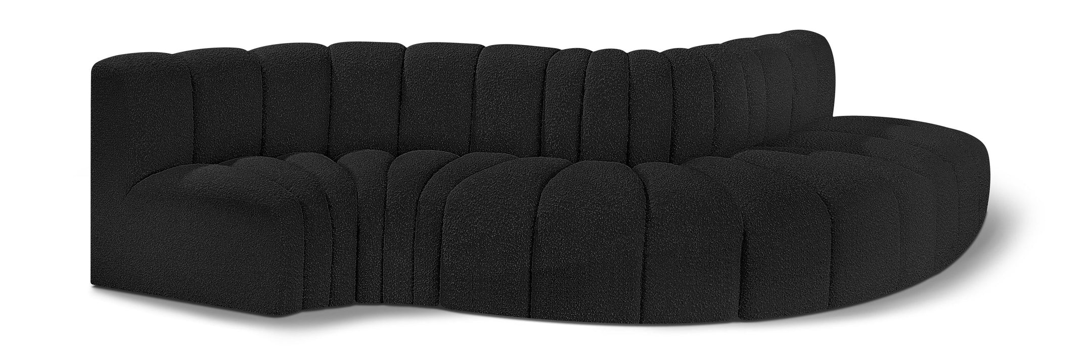 Arc - Boucle Fabric 5 Piece Modular Sofa - Simple Home Plus