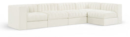 Rummi - Velvet Performance Fabric Upholstered 5 Piece Modular Sectional, L-Shaped (Right) - Simple Home Plus