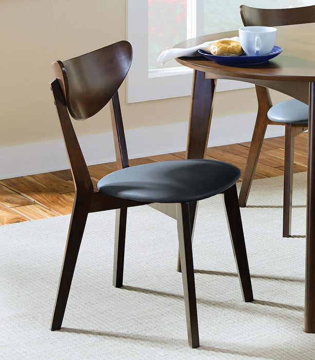 Jedda - Wood Dining Side Chair (Set of 2) - Dark Walnut And Black - Simple Home Plus