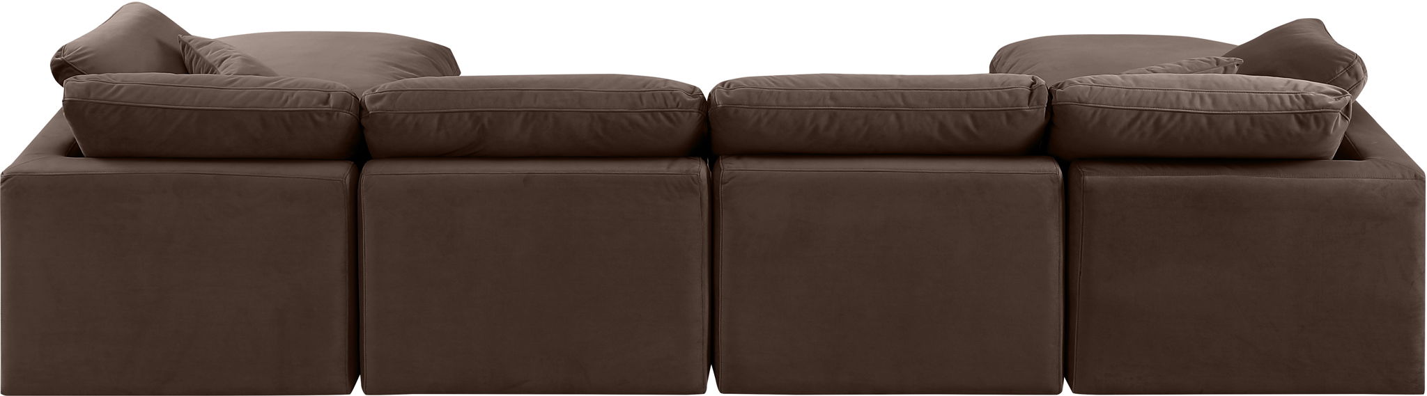 Indulge - Velvet 6 Piece Modular Double Chaise Sectional - Simple Home Plus