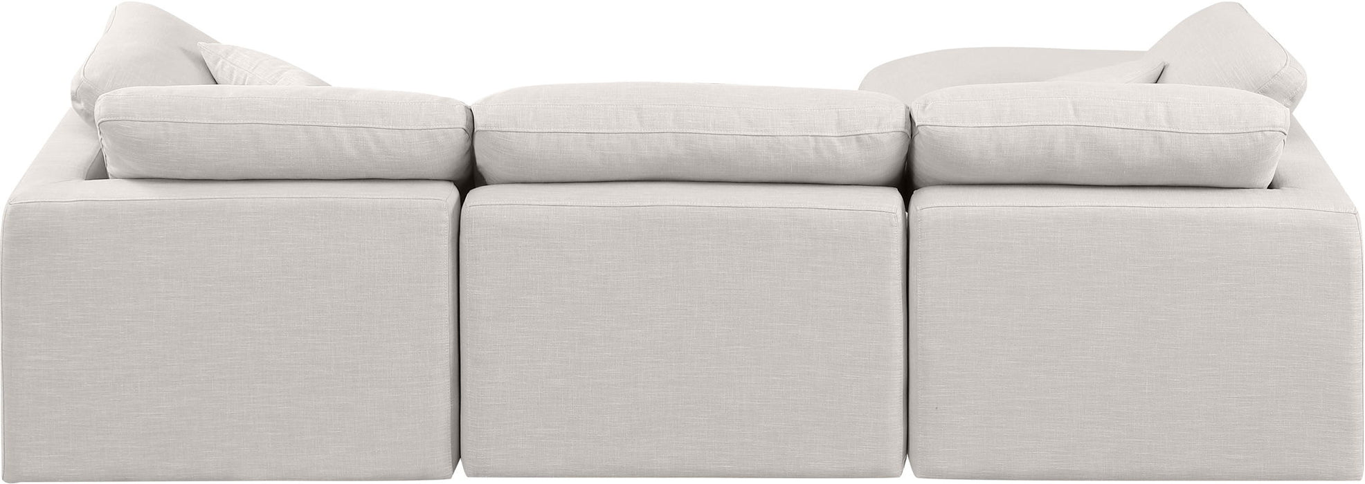 Indulge - Linen 4 Piece Modular Sectional With Chaise - Simple Home Plus
