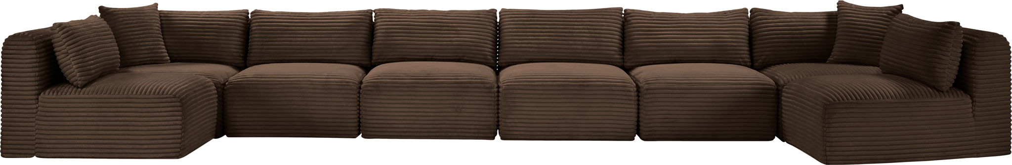 Shaggy - 8 Piece Modular U-Shaped Armless Sectional - Simple Home Plus