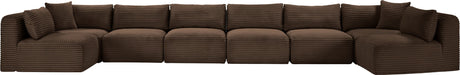Shaggy - 8 Piece Modular U-Shaped Armless Sectional - Simple Home Plus