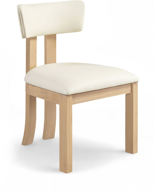 Lavrin - Vegan Leather Dining Side Chair (Set of 2) - Natural Base - Simple Home Plus