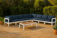 Nizuc - Outdoor Patio 8 Piece Modular Sectional With White Frame - Simple Home Plus