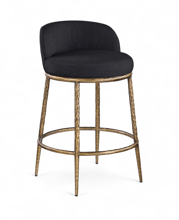 Ferro - Upholstered Counter Stool With Brushed Gold Base - Simple Home Plus