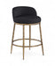 Ferro - Upholstered Counter Stool With Brushed Gold Base - Simple Home Plus