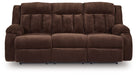 Free Wake - Chocolate - Reclining Power Sofa With Drop Down Table - Simple Home Plus