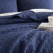 Quebec - Reversible Coverlet Set - Navy - Simple Home Plus