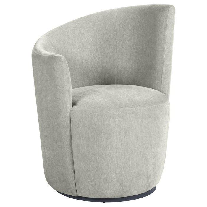 Nueva - Upholstered Swivel Chair Curved Backrest - Simple Home Plus