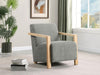 Diego - Upholstered Accent Arm Chair With Wood Arms - Simple Home Plus