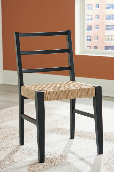 Isanti - Light Brown / Black - Dining Room Side Chair (Set of 2) - Simple Home Plus