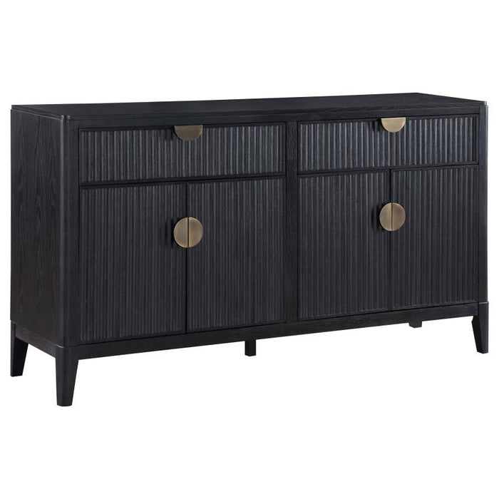 Brookmead - 4 Door Sideboard Buffet Storage Cabinet - Black - Simple Home Plus