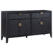 Brookmead - 4 Door Sideboard Buffet Storage Cabinet - Black - Simple Home Plus