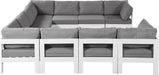 Nizuc - Outdoor Patio 10 Piece Modular Sectional With White Frame - Simple Home Plus