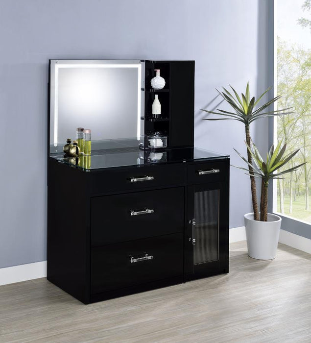 Flora - 2-Drawer Vanity Set With LED Mirror - Simple Home Plus