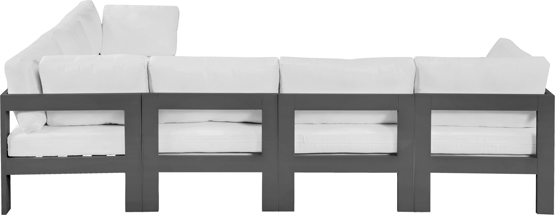 Nizuc - Outdoor Patio 6 Piece Modular Sectional With Gray Frame - Simple Home Plus