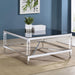 Lindley - Square Tempered Mirror Acrylic Table - Simple Home Plus