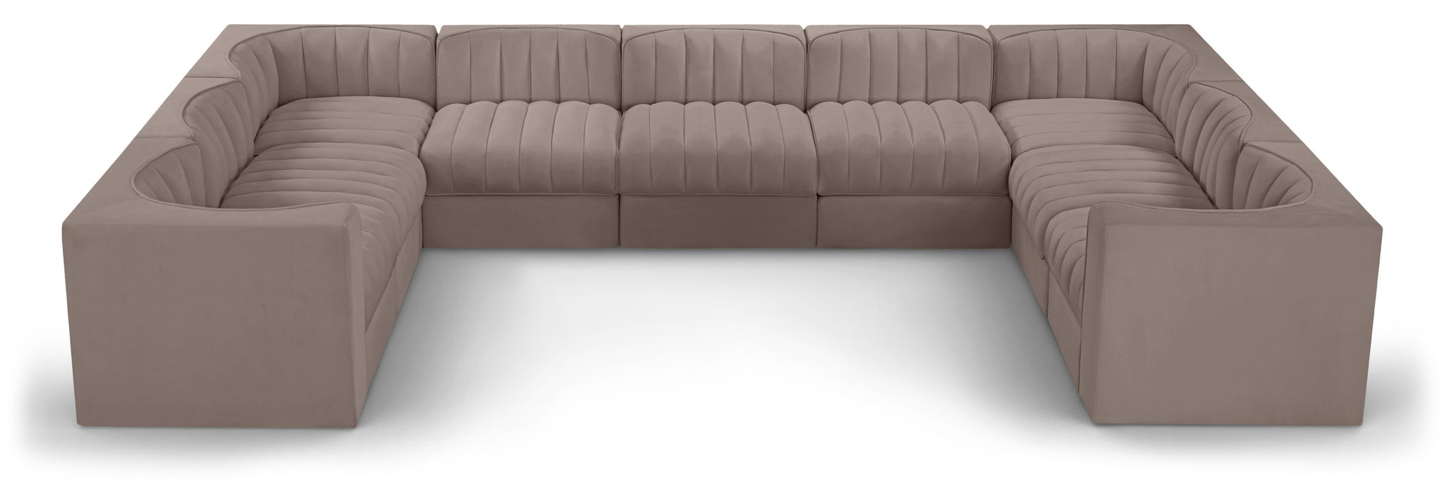 Rummi - Velvet Performance Fabric Upholstered 9 Piece Modular Sectional - Simple Home Plus