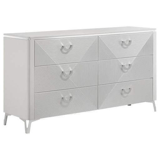 Cassia - 6-Drawer Bedroom Dresser Cabinet - Simple Home Plus