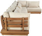 Mirella - 5 Piece Water Resistant Fabric Upholstered Outdoor Patio Modular Sectional - Simple Home Plus