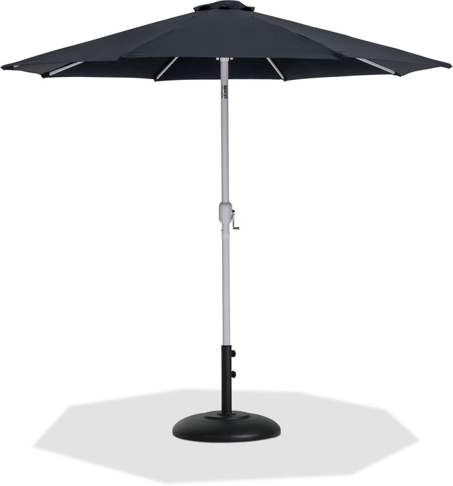 Fiji - Aluminum Patio Umbrella With Round Black And White Base - Simple Home Plus