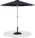 Fiji - Aluminum Patio Umbrella With Round Black And White Base - Simple Home Plus