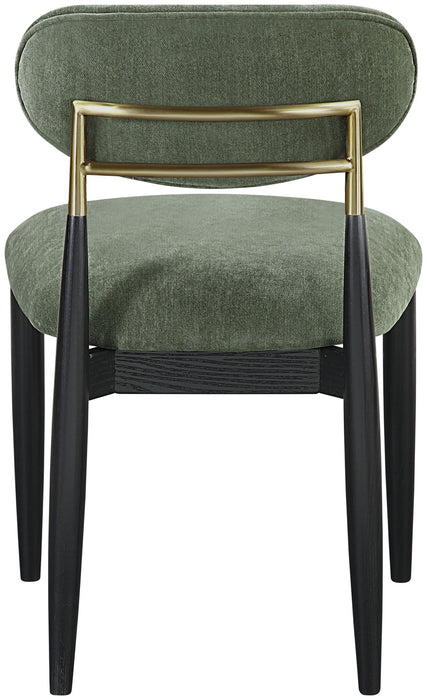 Riccio - Fabric Dining Side Chair (Set of 2) - Black And Gold Frame - Simple Home Plus