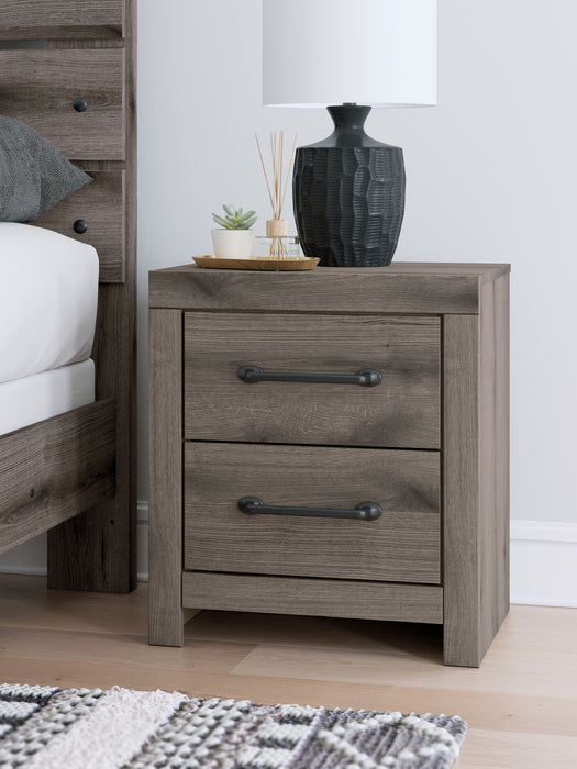 Graystorm - Brown Gray - Two Drawer Night Stand - Simple Home Plus