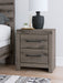 Graystorm - Brown Gray - Two Drawer Night Stand - Simple Home Plus