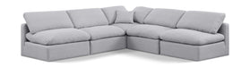 Indulge - Linen 5 Piece Modular Corner Armless Sectional - Simple Home Plus