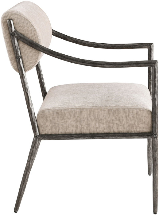 Bastille - Upholstered Dining Arm Chair (Set of 2) - Silver Frame - Simple Home Plus