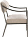 Bastille - Upholstered Dining Arm Chair (Set of 2) - Silver Frame - Simple Home Plus