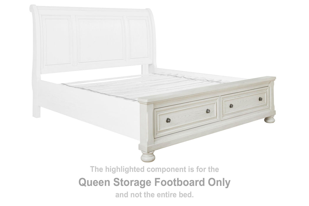Robbinsdale - Queen Storage Footboard - Antique White - Simple Home Plus